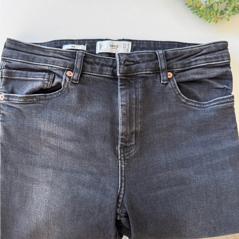 MANGO black denim jeans